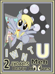 Size: 620x828 | Tagged: safe, artist:troxist, derpy hooves, pegasus, pony, g4, female, mare, poster