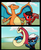 Size: 1600x1950 | Tagged: safe, artist:cawinemd, charizard, milotic, pokémon, ponified, red (pokémon), ruby (pokemon)