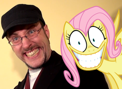 Size: 680x496 | Tagged: safe, fluttershy, human, pegasus, pony, g4, creepy, creepy smile, cursed image, faic, female, irl, irl human, male, mare, nightmare fuel, nostalgia critic, photo, smiling, wat, why, wtf