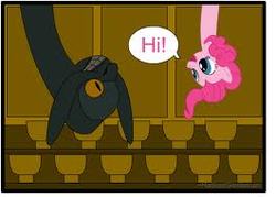 Size: 265x190 | Tagged: safe, pinkie pie, g4, crossover, dark souls, kingseeker frampt, the third option