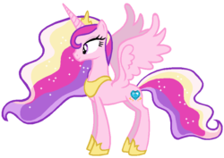 Size: 844x596 | Tagged: safe, artist:colossalstinker, princess cadance, princess luna, alicorn, pony, g4, concave belly, female, palette swap, recolor, simple background, slender, solo, thin, transparent background, vector