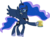 Size: 8040x6000 | Tagged: safe, artist:synthrid, princess luna, alicorn, pony, g4, absurd resolution, adventure in the comments, cider, dexterous hooves, drunk, drunk luna, ethereal mane, female, hoof hold, hoof shoes, lidded eyes, mare, mug, simple background, solo, spread wings, starry mane, transparent background, vector, wings