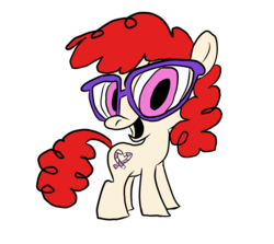 Size: 900x803 | Tagged: safe, artist:joeywaggoner, twist, earth pony, pony, g4, female, glasses, simple background, solo, transparent background