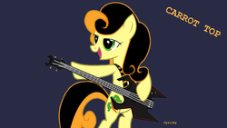 Size: 1366x768 | Tagged: safe, artist:dyrilby, carrot top, golden harvest, pony, g4, female, guitar, solo