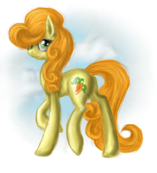 Size: 592x656 | Tagged: safe, artist:quennyqueen, carrot top, golden harvest, pony, g4, butt, female, goldenbutt, plot, solo