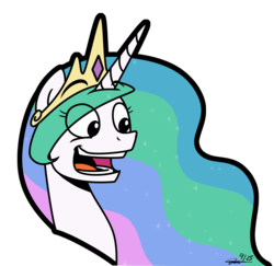 Size: 903x878 | Tagged: safe, artist:zicygomar, princess celestia, pony, g4, female, mare, simple background, solo, transparent background