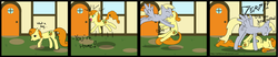 Size: 1600x334 | Tagged: safe, artist:sehtkmet, carrot top, derpy hooves, golden harvest, pegasus, pony, g4, comic, female, lesbian, mare, ship:derpytop, shipping