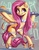 Size: 2550x3300 | Tagged: safe, artist:peroro, fluttershy, g4, high res, waitress