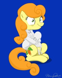 Size: 798x1000 | Tagged: safe, artist:glittering-pony, carrot top, golden harvest, pony, g4, female, needs more saturation, simple background, solo, straitjacket