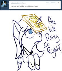 Size: 500x575 | Tagged: safe, princess luna, g4, ask, askprinceartemis, prince artemis, rule 63, the settlers of catan, tumblr