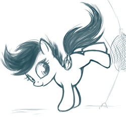 Size: 600x600 | Tagged: safe, artist:rainbow, scootaloo, pony, g4, female, sketch, solo