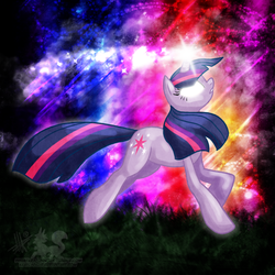 Size: 800x800 | Tagged: safe, artist:thepipefox, twilight sparkle, g4, glowing eyes