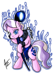 Size: 1029x1381 | Tagged: safe, artist:cynos-zilla, diamond tiara, earth pony, pony, g4, blackest night, chains, collar, dc comics, emotional spectrum, female, green lantern, indigo tribe, mind control, simple background, solo, transparent background