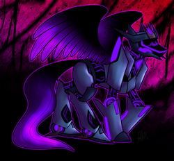 Size: 1280x1188 | Tagged: safe, artist:thepipefox, ponified, soundwave, transformers, transformers prime