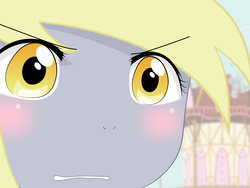 Size: 2675x2009 | Tagged: safe, artist:yuki endo, derpy hooves, anthro, g4, ambiguous facial structure, face, gununu, high res, meme, reaction image