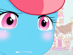 Size: 2675x2009 | Tagged: safe, artist:yuki endo, cup cake, earth pony, anthro, g4, ambiguous facial structure, face, gununu, high res, meme, reaction image