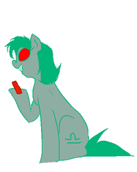 Size: 250x313 | Tagged: safe, artist:squiddleydolphin, homestuck, ponified, terezi pyrope
