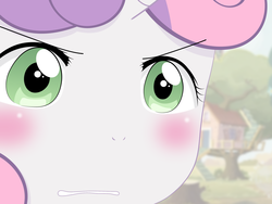 Size: 2675x2009 | Tagged: safe, artist:yuki endo, sweetie belle, anthro, g4, ambiguous facial structure, face, gununu, high res, meme, reaction image