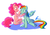 Size: 600x424 | Tagged: safe, artist:imasquerade, artist:payface, pinkie pie, rainbow dash, g4, female, lesbian, ship:pinkiedash, shipping, squishy cheeks