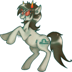 Size: 500x496 | Tagged: safe, artist:pony-untastic, pony, homestuck, ponified, simple background, solo, terezi pyrope, transparent background