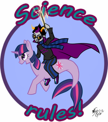 Size: 500x564 | Tagged: safe, twilight sparkle, hippocampus, merpony, seapony (g4), g4, cape, clothes, crossover, duo, eridan ampora, fish tail, homestuck, magic wand, ocean, riding, scarf, seaponified, seapony twilight, species swap, tail, troll (homestuck), underwater, water