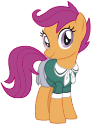 Size: 328x440 | Tagged: safe, artist:ake-xanchez, scootaloo, g4, clothes, schoolgirl