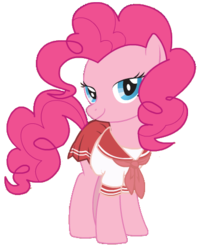 Size: 368x460 | Tagged: safe, artist:ake-xanchez, pinkie pie, g4, clothes, schoolgirl