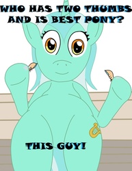 Size: 498x645 | Tagged: safe, artist:divinefolklore, lyra heartstrings, g4, best pony, duo, humie, thumbs
