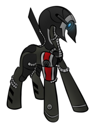 Size: 1216x1606 | Tagged: safe, artist:zomgitsalaura, geth, legion, mass effect, ponified, simple background, transparent background