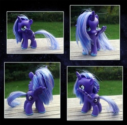 Size: 1000x985 | Tagged: safe, artist:kaizerin, princess luna, pony, g4, customized toy, filly, irl, photo, toy