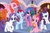 Size: 2000x1300 | Tagged: safe, artist:aquaticneon, glory, heart throb, melody, rarity, rarity (g3), sparkler (g1), pony, g1, g3, g4, my little pony tales, g1 to g4, g3 to g4, generation leap, recolor