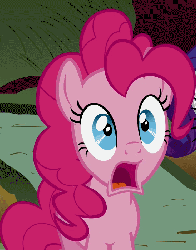 Size: 550x700 | Tagged: safe, screencap, pinkie pie, g4, animated, female, gasp, shocked