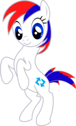 Size: 603x999 | Tagged: safe, artist:mezgrman, oc, oc only, oc:bronyrt, earth pony, pony, female, mare, rearing, simple background, smiling, solo, transparent background