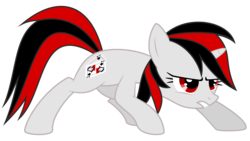 Size: 7111x4000 | Tagged: safe, artist:shardii, oc, oc only, oc:blackjack, pony, unicorn, fallout equestria, fallout equestria: project horizons, fanfic, fanfic art, female, hooves, horn, mare, simple background, solo, teeth, transparent background
