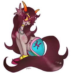 Size: 512x512 | Tagged: safe, artist:pony-untastic, pony, feferi peixes, homestuck, ponified, simple background, solo, transparent background