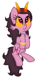 Size: 381x782 | Tagged: safe, artist:poofypegasus, feferi peixes, homestuck, ponified, simple background, solo, transparent background