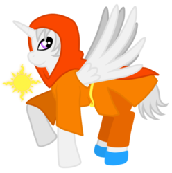 Size: 457x460 | Tagged: safe, artist:kankurounokugutsu, alicorn, pony, female, god tier, homestuck, hood, mare, ponified, rose lalonde, simple background, species swap, transparent background