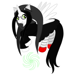 Size: 650x650 | Tagged: safe, artist:kankurounokugutsu, alicorn, pony, female, god tier, homestuck, hood, jade harley, mare, ponified, simple background, species swap, transparent background