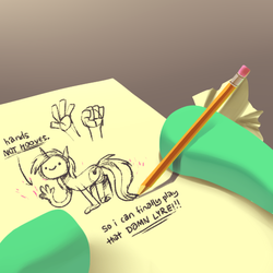 Size: 512x512 | Tagged: safe, artist:karzahnii, lyra heartstrings, g4, dexterous hooves, drawing