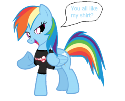 Size: 859x691 | Tagged: safe, artist:hedgehogninja94, edit, rainbow dash, pony, g4, clothes, crush 40, female, shirt, simple background, solo, sonic the hedgehog (series), transparent background, vector