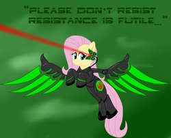 Size: 996x803 | Tagged: safe, artist:kitsune-the-fox, fluttershy, g4, borg, star trek