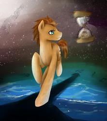 Size: 1500x1700 | Tagged: safe, artist:edahi, doctor whooves, time turner, earth pony, pony, g4, hourglass, male, solo, stallion