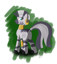 Size: 1600x1808 | Tagged: safe, artist:kyroking, zecora, zebra, g4, butt, plot, smiling, zecorass