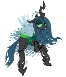 Size: 850x1000 | Tagged: dead source, safe, artist:dmkamikazee, artist:sunbusting, queen chrysalis, g4, simple background, smiling, transparent background