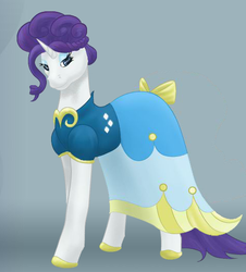 Size: 480x530 | Tagged: safe, artist:just-plain-cat, rarity, pony, g4, clothes, dress, female, game, solo