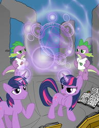 Size: 618x800 | Tagged: safe, artist:capnchryssalid, spike, twilight sparkle, g4, barb, dusk shine, rule 63