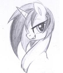 Size: 1120x1287 | Tagged: safe, artist:fluffomaru, dj pon-3, vinyl scratch, pony, g4, sketch, solo