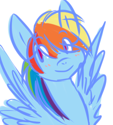 Size: 500x550 | Tagged: safe, artist:xdracheescurox, rainbow dash, pony, g4