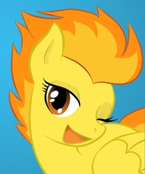 Size: 602x724 | Tagged: safe, artist:k1ngsaros, spitfire, pony, g4, trace, wink