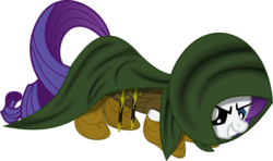 Size: 7000x4157 | Tagged: safe, artist:lightningtumble, rarity, pony, g4, absurd resolution, cloak, clothes, grin, simple background, solo, transparent background, vector
